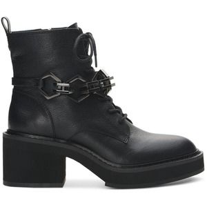 Vince‎ Camuto Womens Keltana  Zipper SZ 8.5 Combat & Lace-up Boots Shoes, BLACK